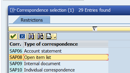 SAP的Correspondence信函功能