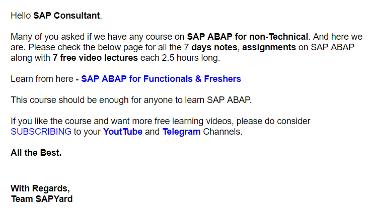 适合SAP内部顾问和开发工程师的ABAP入门教程