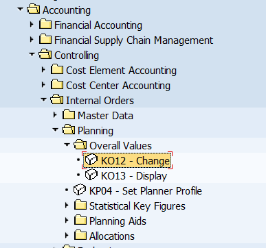 SAP内部订单计划的简单配置和使用